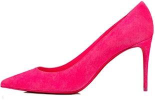 (Women) Christian Louboutin CL Velvet Pointed Toe Slip-On Stiletto 'Pink' 1220562P732 (Women) Christian Louboutin CL Velvet Pointed Toe Slip-On Stiletto 'Pink' 1220562P732