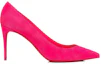 Order (W) Christian Louboutin CL Tacón de Aguja de Terciopelo Puntiagudo 'Rosa' 1220562P732