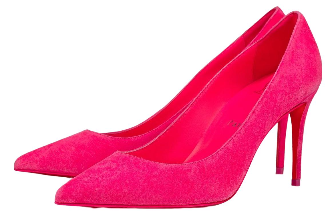 Lookbook (W) Christian Louboutin CL Velvet Pointed Toe Slip-On Stiletto 'Pink' Lelaki 1220562P732