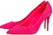 (W) Christian Louboutin CL Velvet Pointed Toe Slip-On Stiletto 'Pink' Lelaki 1220562P732
