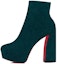 Buy (W) Christian Louboutin CL But Zip Buku Tumit Blok 'Hijau Gelap' Velvet 1220453E287