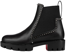 (Women) Christian Louboutin CL x Calfskin Studded Ankle Chelsea Boot 'Black' 3221092BK01 (Women) Christian Louboutin CL x Calfskin Studded Ankle Chelsea Boot 'Black' 3221092BK01