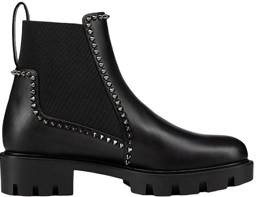 (Women) Christian Louboutin CL x Calfskin Studded Ankle Chelsea Boot 'Black' 3221092BK01 Order (Women) Christian Louboutin CL x Calfskin Studded Ankle Chelsea Boot 'Black' 3221092BK01