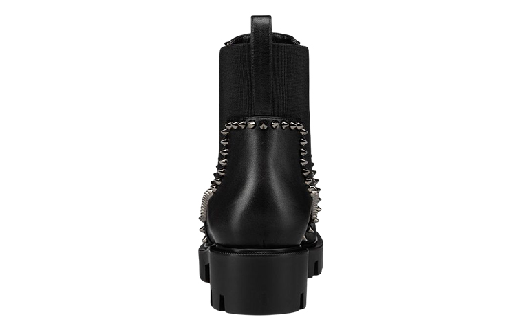 (W) Christian Louboutin CL Calfskin Studded Ankle Chelsea Boot 'Black' 圖 4