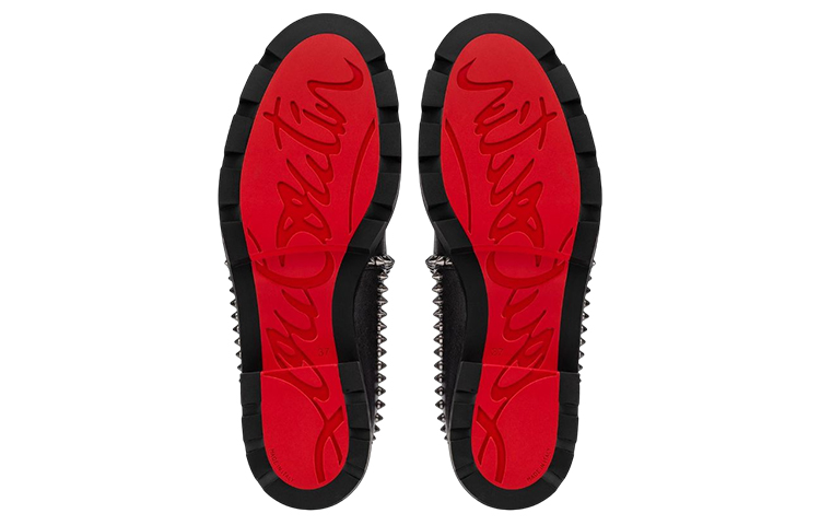 (W) Christian Louboutin CL Calfskin Studded Ankle Chelsea Boot 'Black' 圖 5