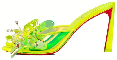 (Women) Christian Louboutin CL x Louboutin Comfort Easy-Match Slide Sandals 'Fluorescent Yellow' 1230902Y324 (Women) Christian Louboutin CL x Louboutin Comfort Easy-Match Slide Sandals 'Fluorescent Yellow' 1230902Y324