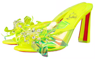 Lookbook (Women) Christian Louboutin CL x Louboutin Comfort Easy-Match Slide Sandals 'Fluorescent Yellow' 1230902Y324