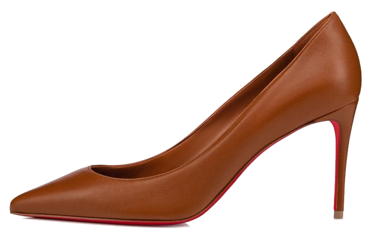 (W) Christian Louboutin CL Louboutin Leather High Heels 'Nude Stiletto'