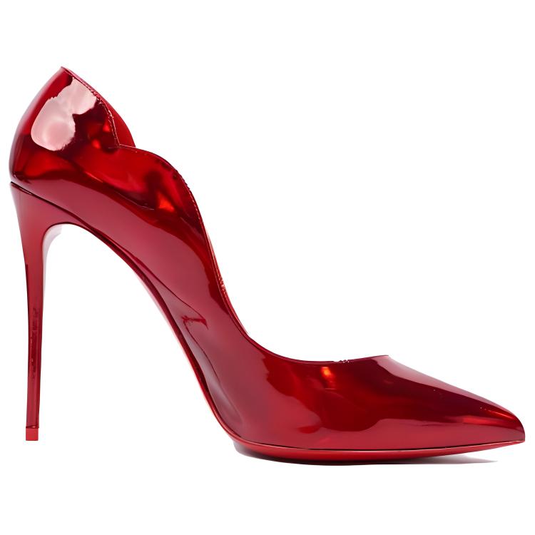 Order (W) 克里斯提·鲁布托 CL x 鲁布托漆皮尖头高跟鞋 '红色' 1231042R492