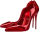 Lookbook (W) Christian Louboutin CL x Louboutin Kulit Patent Tumit Tinggi Runcing 'Merah' 1231042R492