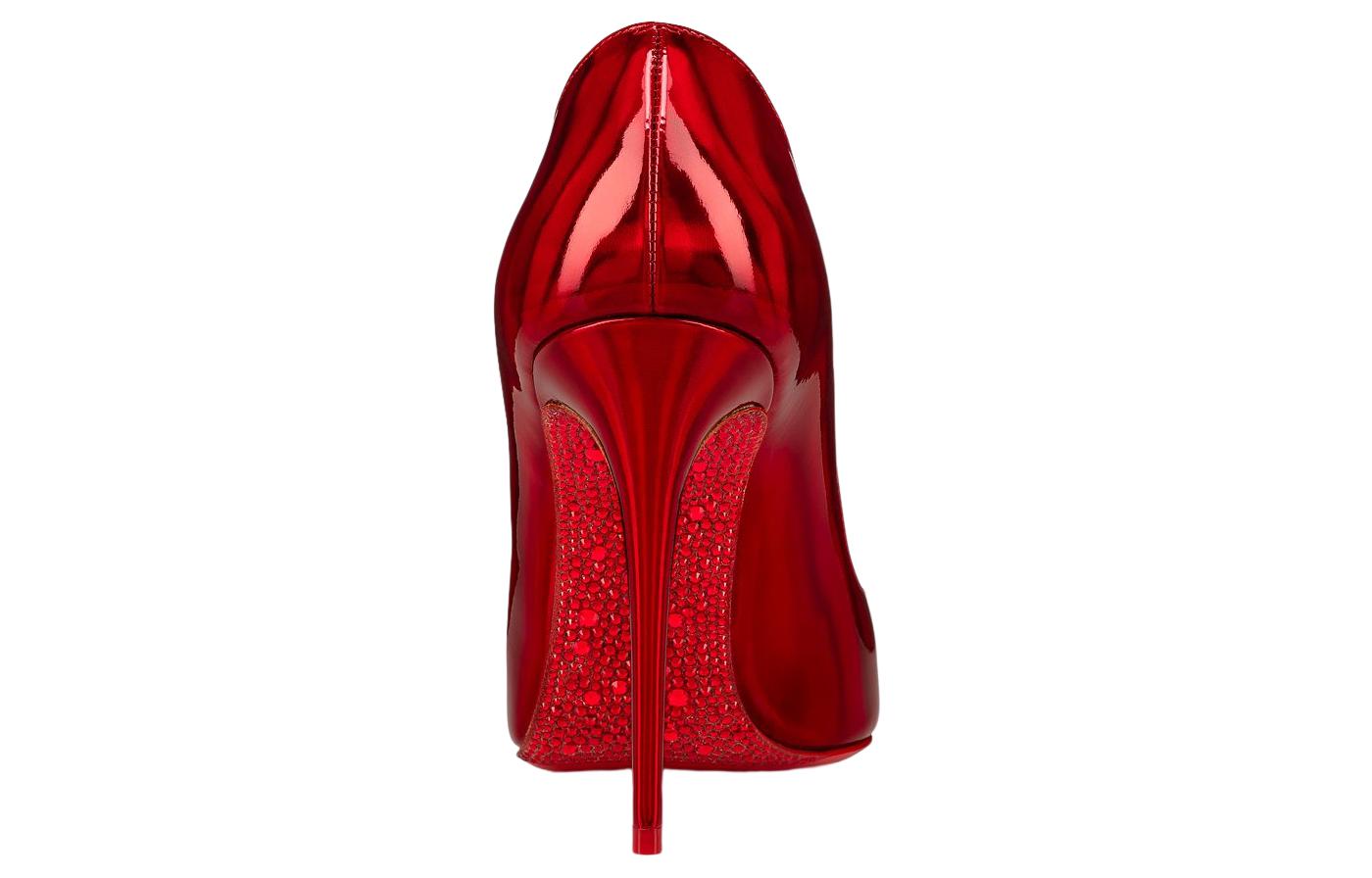 Shop (W) 克里斯提·鲁布托 CL x 鲁布托漆皮尖头高跟鞋 '红色' 1231042R492