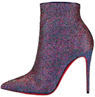 (Women) Christian Louboutin CL x Louboutin Satin Pointed Toe Ankle Boot 10cm 'Purple' 1230082M024 (Women) Christian Louboutin CL x Louboutin Satin Pointed Toe Ankle Boot 10cm 'Purple' 1230082M024