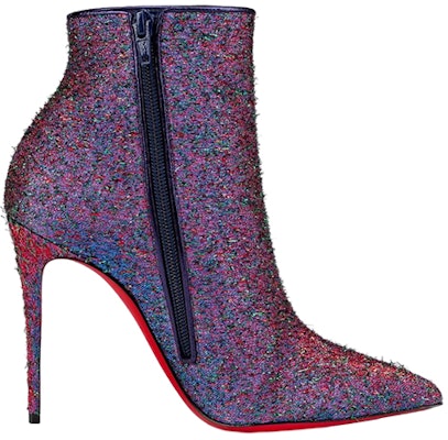 CL 路鉑廷 綢緞 尖頭 短靴 10cm 女款 紫色 Order CL 路鉑廷 綢緞 尖頭 短靴 10cm 女款 紫色