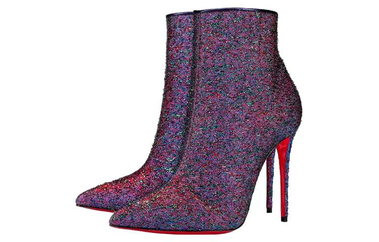 Lookbook (W) Christian Louboutin x Louboutin Satin Pointed Toe Ankle Boot 10cm 'Ungu' 1230082M024