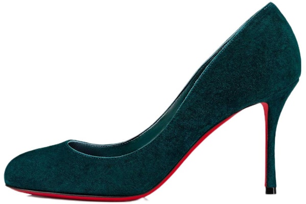 (W) Christian Louboutin CL x Louboutin Velvet Round Toe Slip-On Stiletto 'Hijau' 3220703E522 Buy (W) Christian Louboutin CL x Louboutin Velvet Round Toe Slip-On Stiletto 'Hijau' 3220703E522