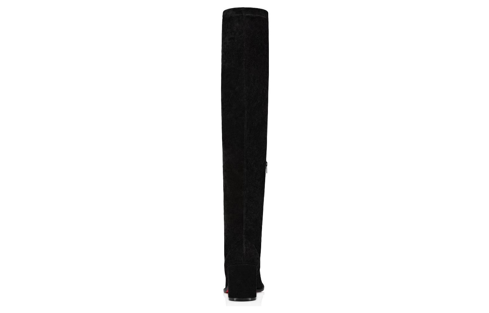 Shop (W) Christian Louboutin Velvet Hoge Laarzen met Hak 7cm ''Zwart'' 3230745BK01