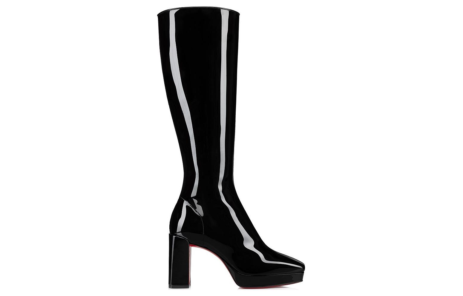 Order (W) Christian Louboutin CL x Platini Sneakers Alti in Pelle 9cm ''Black Comfort'' 3230723B439
