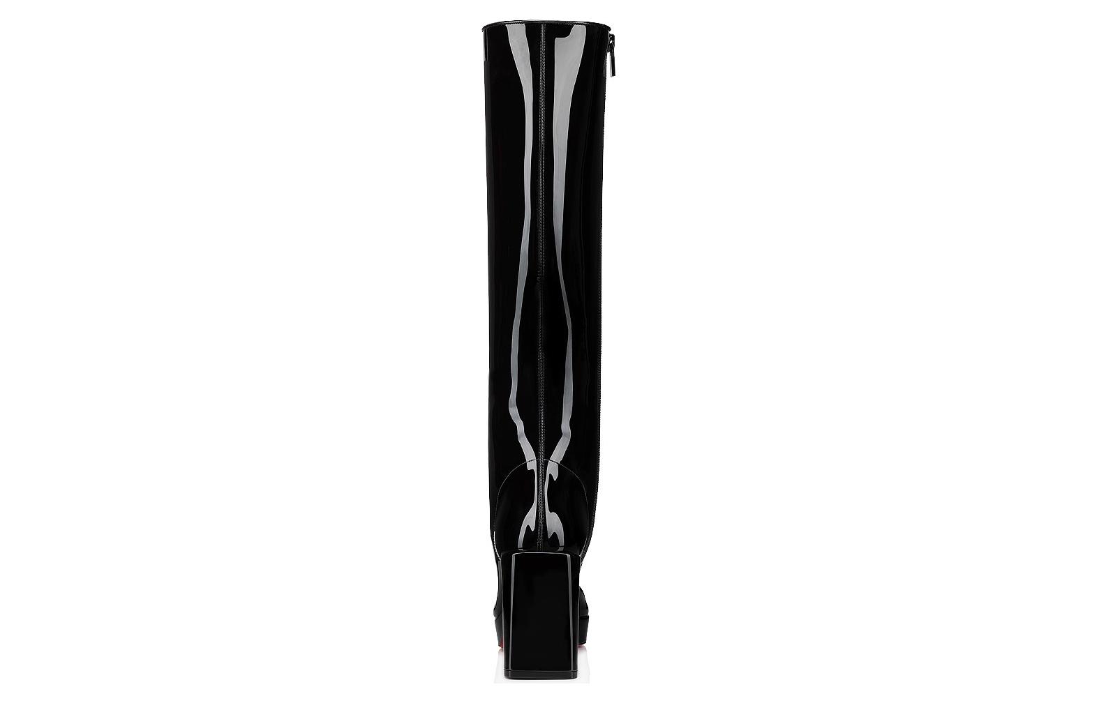 Shop (W) Sneakers Christian Louboutin CL x Platini Calfskin Tinggi 9cm 'Black Comfort' 3230723B439