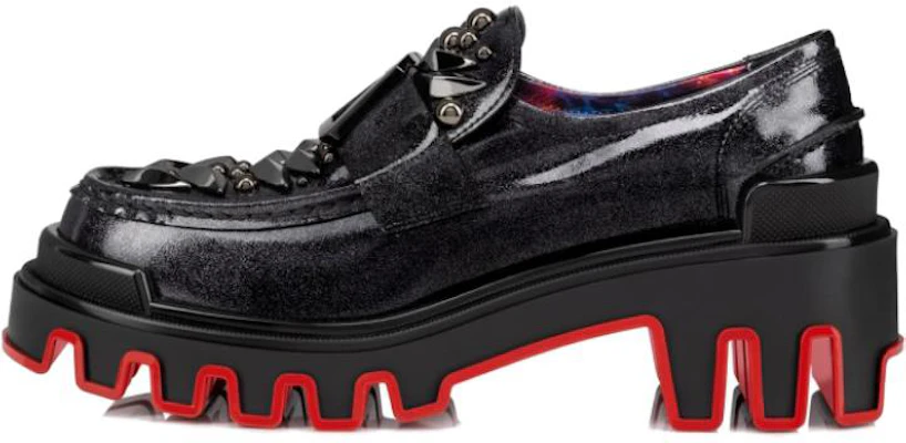 (W) Christian Louboutin CL x Platini Zwarte Leren Slip-On Platform Loafers 32309595569 Buy (W) Christian Louboutin CL x Platini Zwarte Leren Slip-On Platform Loafers 32309595569