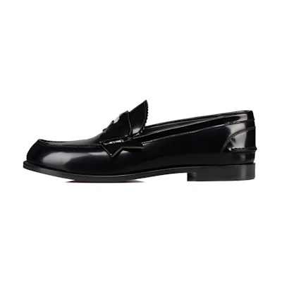 (W) Christian Louboutin CL Platinum Fashion Round Toe Loafer 'Black'