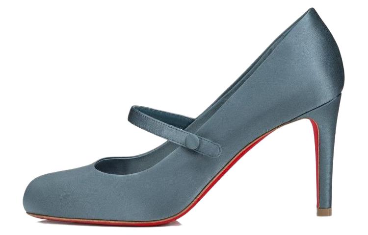 (W) Christian Louboutin CL Platinum Fashion CMFT High Heels 8.5cm 'Blue Stiletto'