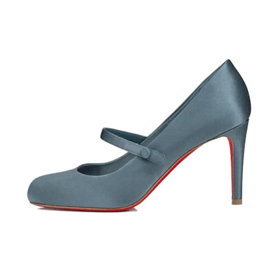 (W) Christian Louboutin CL Platinum Fashion CMFT High Heels 8.5cm 'Blue Stiletto'