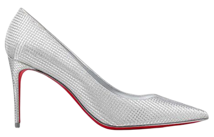 Order CL路鉑廷 Kate 織物 尖頭 細跟 高筒鞋 女款 銀色