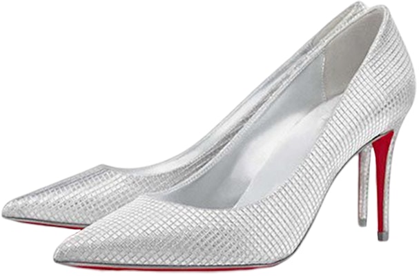 (Women) Christian Louboutin CL x Platinum Kate 'Silver Knit Pointed Toe Stiletto' 1221323S211 Lookbook (Women) Christian Louboutin CL x Platinum Kate 'Silver Knit Pointed Toe Stiletto' 1221323S211
