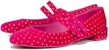 (W) Christian Louboutin CL x Prada Velour Kasut Slip-On Hujung Bulat 'Pink' 12405375766