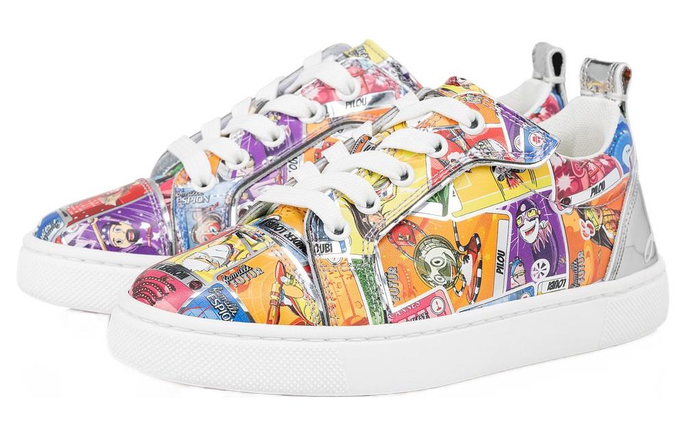 (W) Christian Louboutin CL Reebok Classic Leather 'Yellow Purple Print' 圖 2