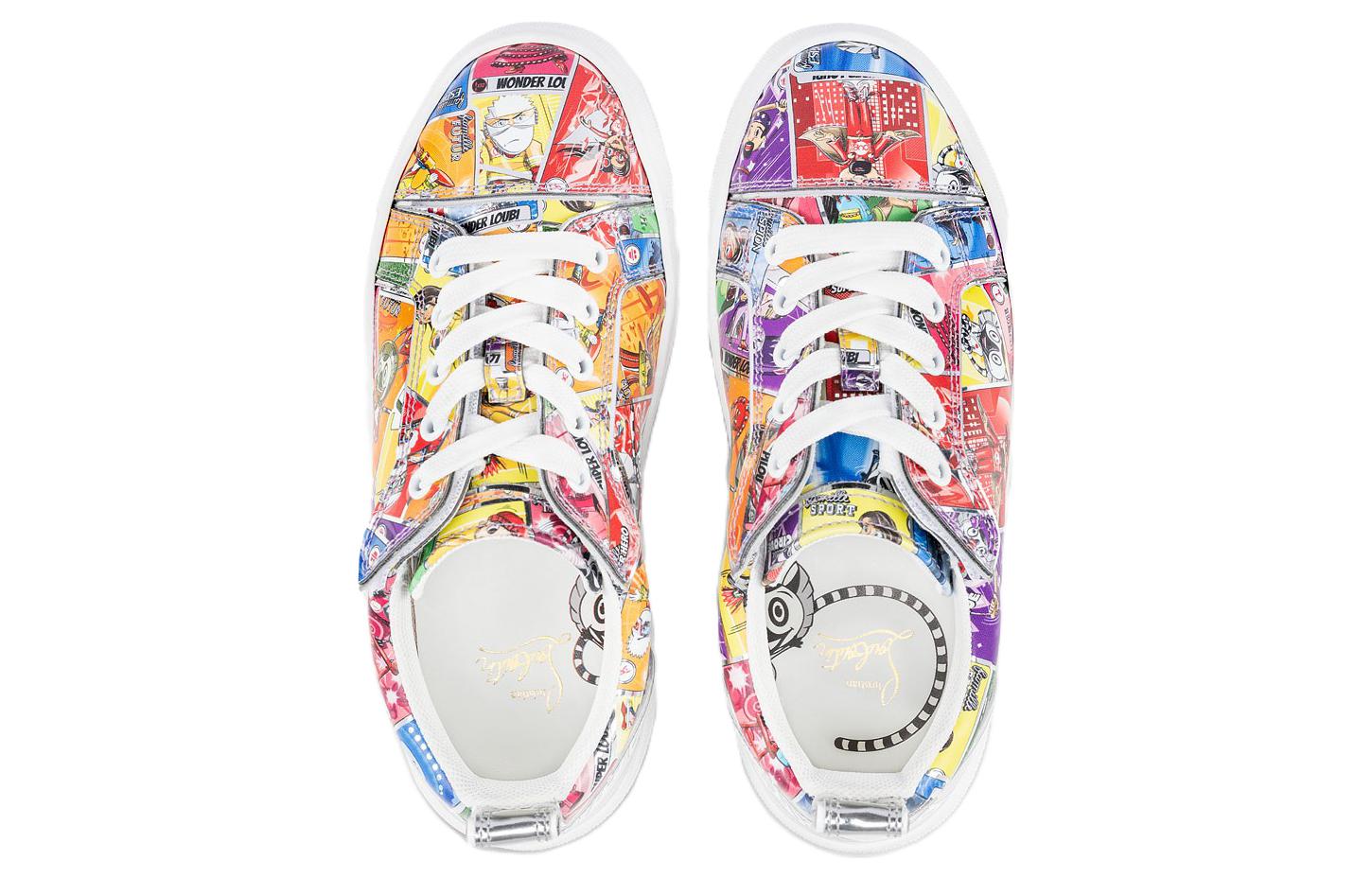 (W) Christian Louboutin CL Reebok Classic Leather 'Yellow Purple Print' 圖 3