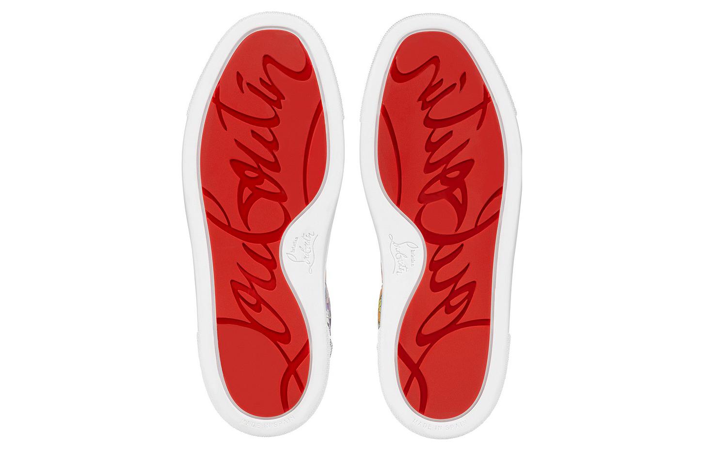 (W) Christian Louboutin CL Reebok Classic Leather 'Yellow Purple Print' 圖 5