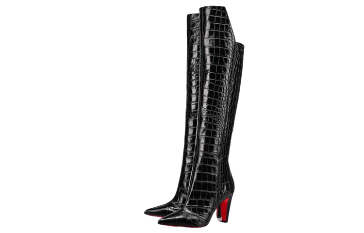 Lookbook (W) 크리스찬 루부탱 CL x 스틸레토 하이탑 부츠 (블랙) 1220520BK01