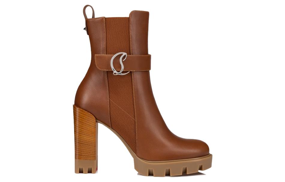 (W) Christian Louboutin CL Timberland Chelsea Lug 'Brown Calfskin' 圖 2