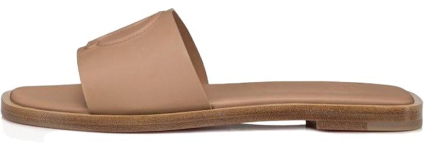 CL路鉑廷 時尚露趾 一字拖鞋 女款 棕色 Buy CL路鉑廷 時尚露趾 一字拖鞋 女款 棕色