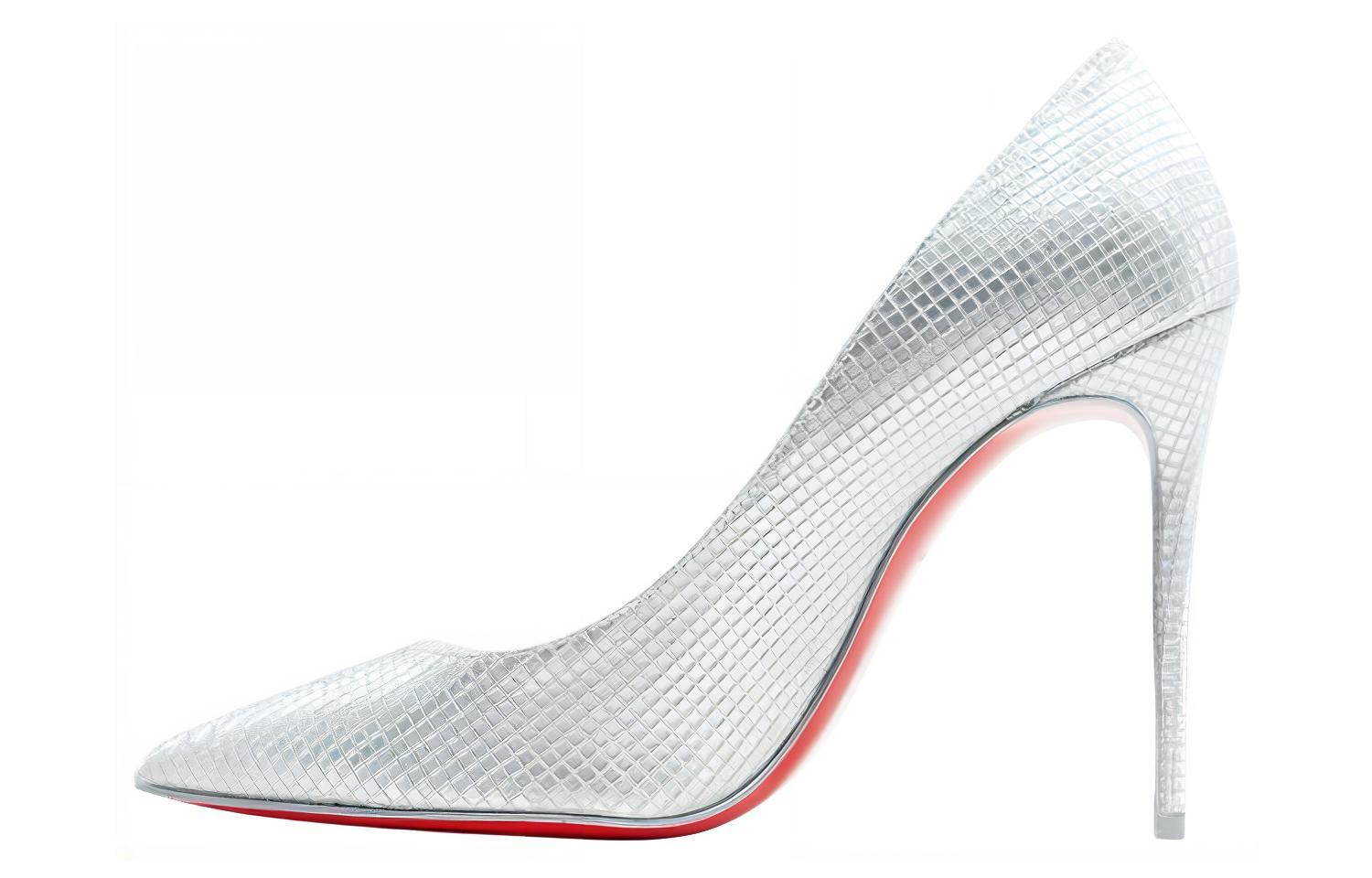 (W) Christian Louboutin Classic High Heel 'Silver'