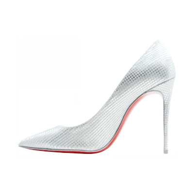 (W) Christian Louboutin Classic High Heel 'Silver'