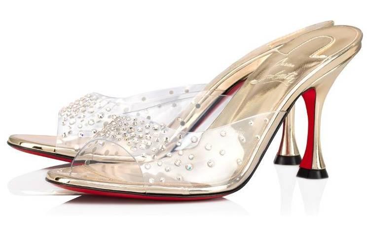 (W) Christian Louboutin CLATIN PVC Slides 'Gold Minimalist' 圖 2