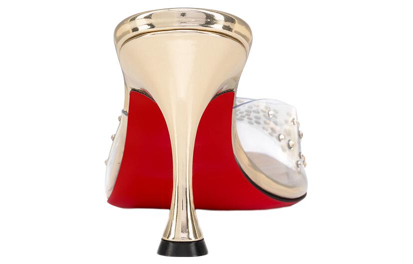 (W) Christian Louboutin CLATIN PVC Slides 'Gold Minimalist' 圖 3