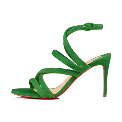 (W) Christian Louboutin Cleissimo 'Green Suede'