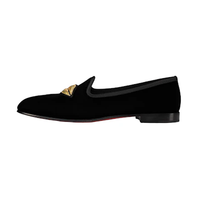 (W) Christian Louboutin Clot Jordan 1 Mid 'Black Velvet & Gemstones'
