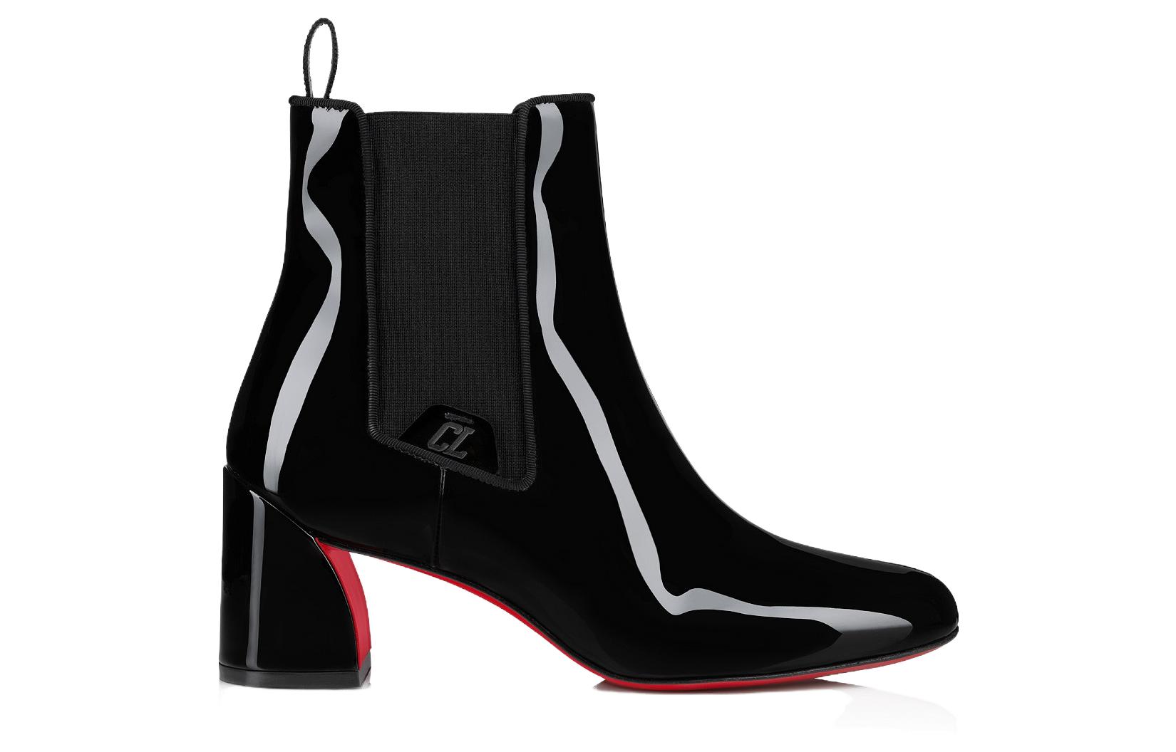 Order (W) Christian Louboutin CLUB PLATINUM Chelsea Boot 'Kenyamanan Mode Hitam' 3230460BK01