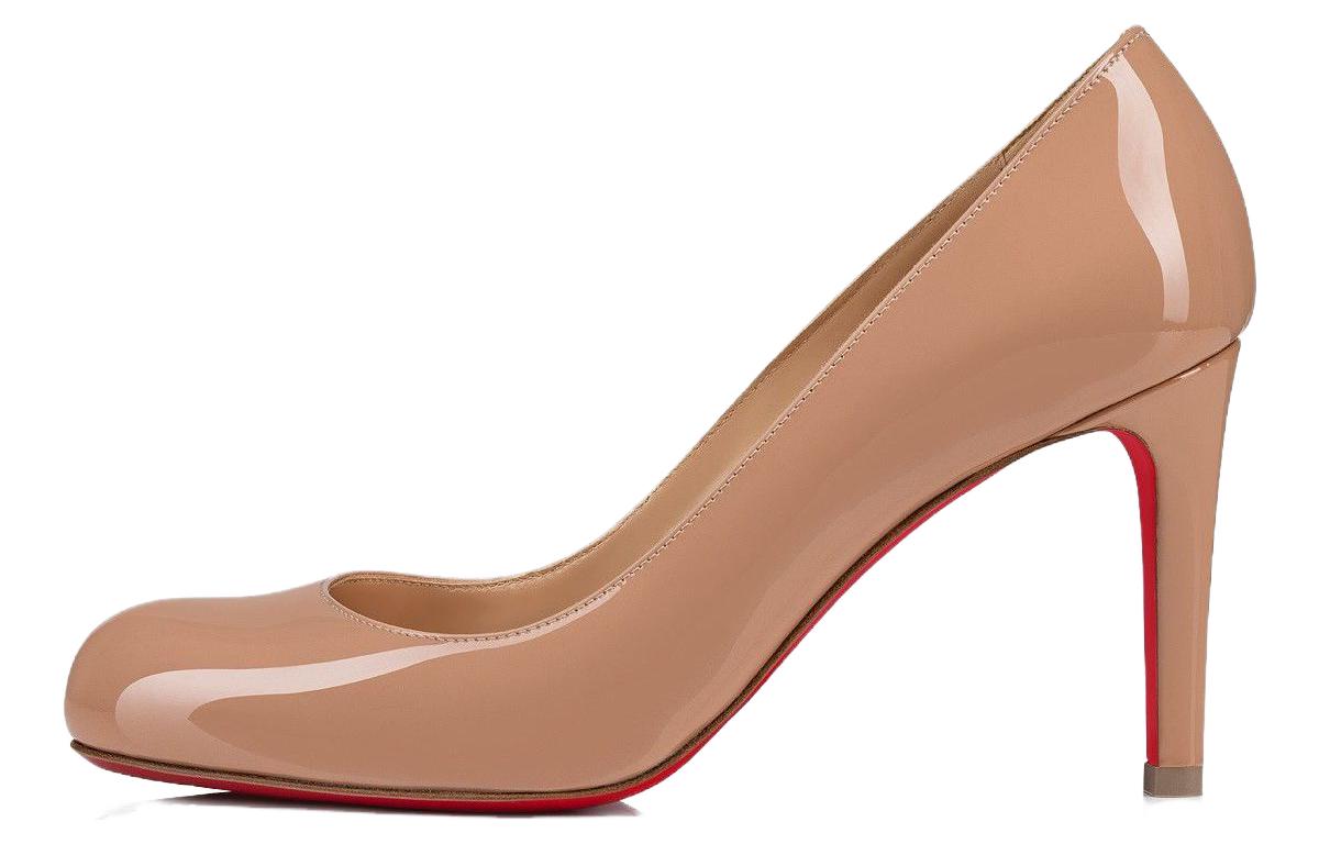 (Women) Christian Louboutin CLUB Platinum Pumppie 'Nude Patent' 3231074N295