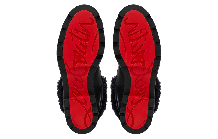 (W) Christian Louboutin CLUB PLATINUM Rubber Logo Ankle Boot 'Black' 圖 5