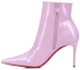 Buy CL路铂廷 Sporty Kate 皮革 時尚尖頭 短靴 8.5cm 女款 粉色