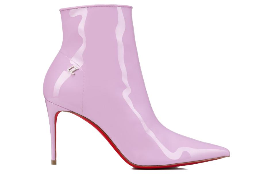 (W) Christian Louboutin CLUB Platinum Sporty Kate 'Pink Pointed-Toe Ankle Boot' 圖 2