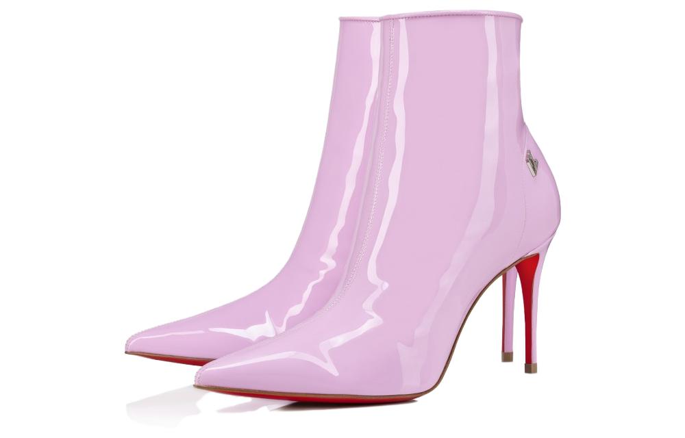 (W) Christian Louboutin CLUB Platinum Sporty Kate 'Pink Pointed-Toe Ankle Boot' 圖 3