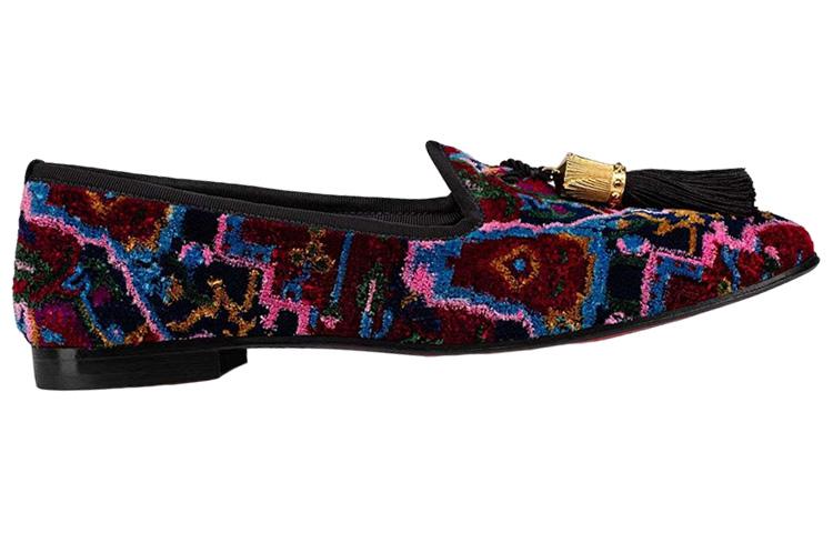 (W) Christian Louboutin Cotton Fabric 'Fashion Embroidery Purple-Red' 圖 2