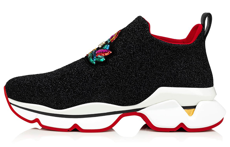 Buy (W) Christian Louboutin Crestirun 'Hitam' 3190291M039