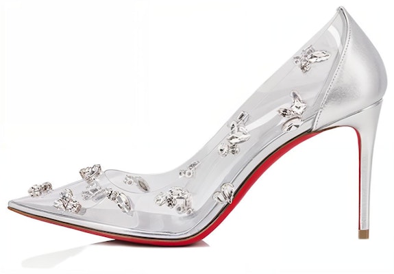 (Women) Christian Louboutin Degraqueenie PVC 'Silver Stiletto' 3230577S211 Buy (Women) Christian Louboutin Degraqueenie PVC 'Silver Stiletto' 3230577S211